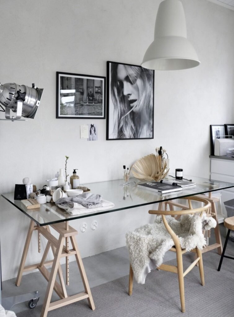 Bureau aesthetic en verre