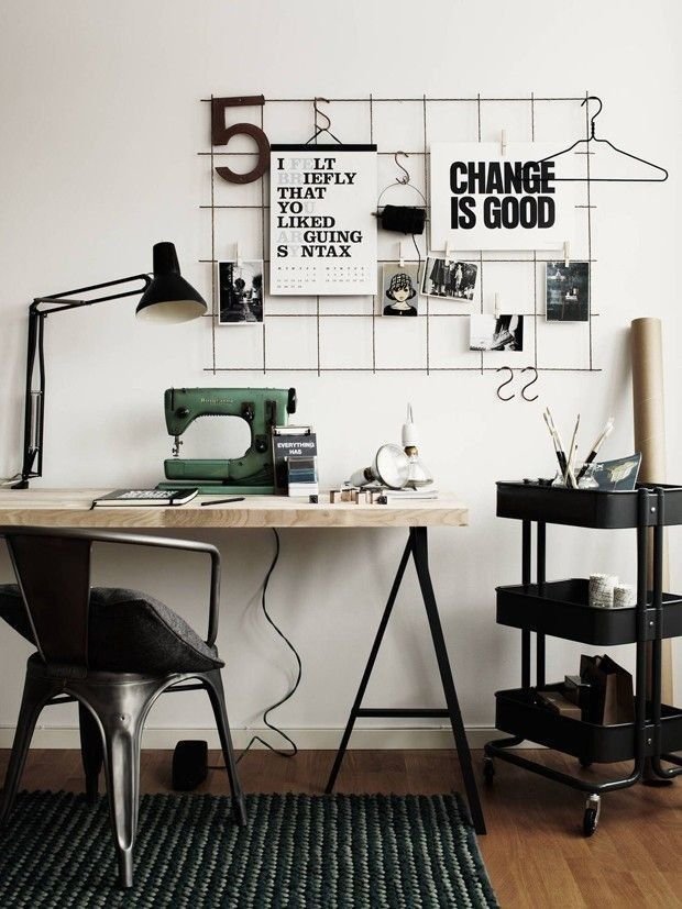 Bureau aesthetic vintage industriel