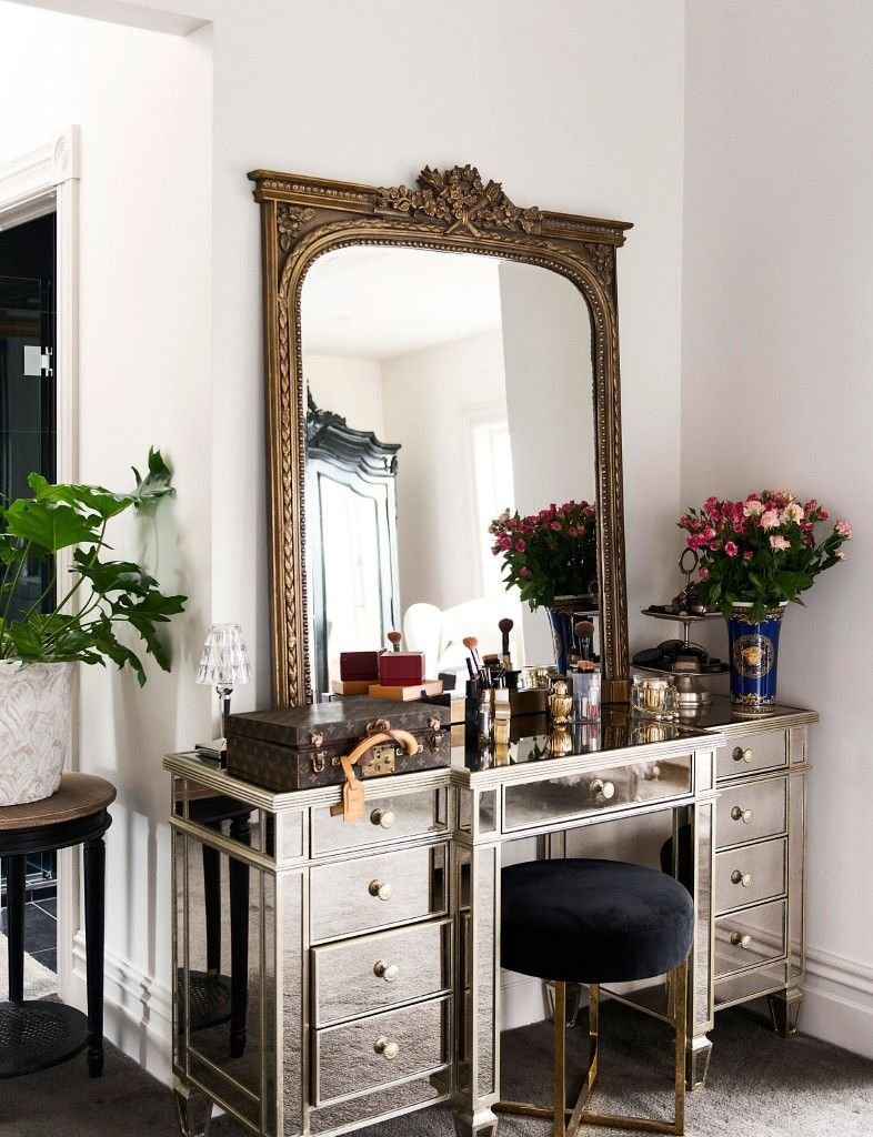 Bureau coiffeuse vintage baroque