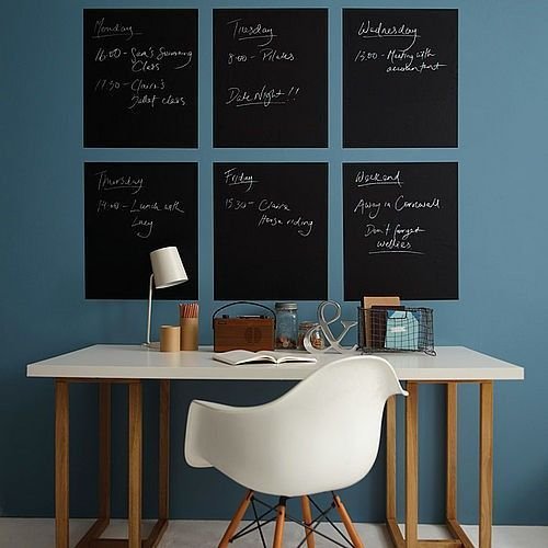 Bureau deco zen couleur foncee bleu