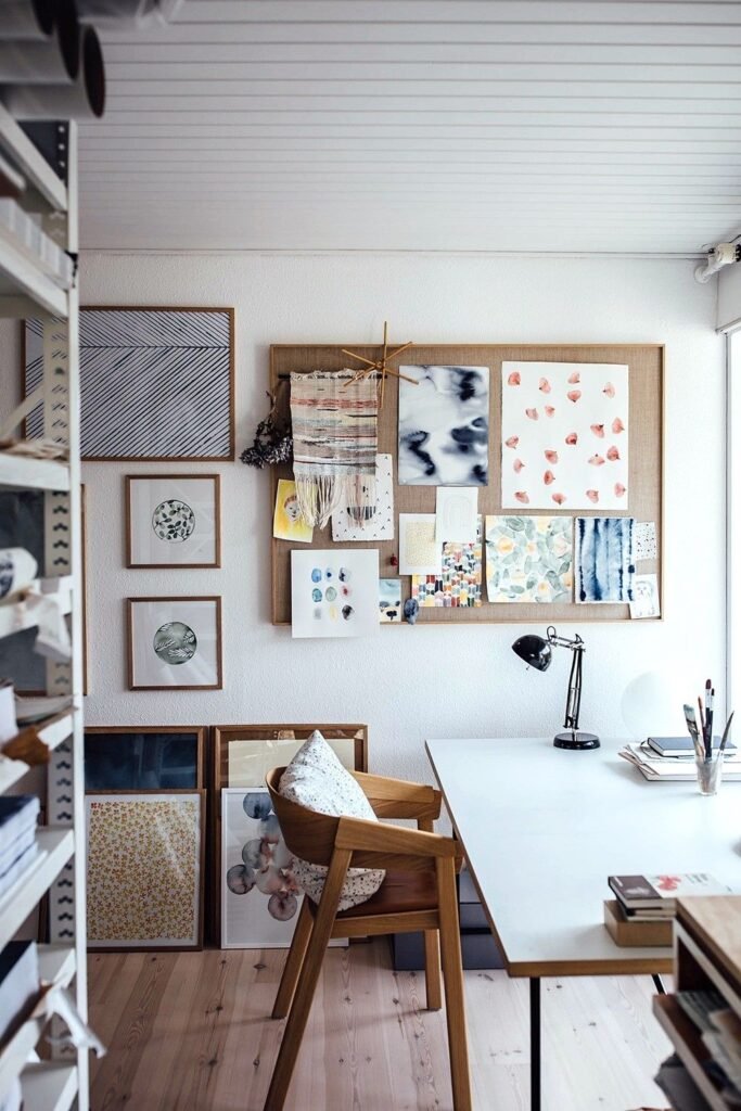 Bureau deco zen et creatif minimaliste