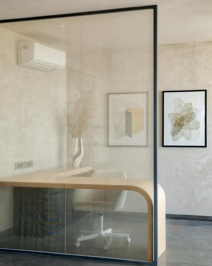 Bureau professionnel deco zen bois et verre
