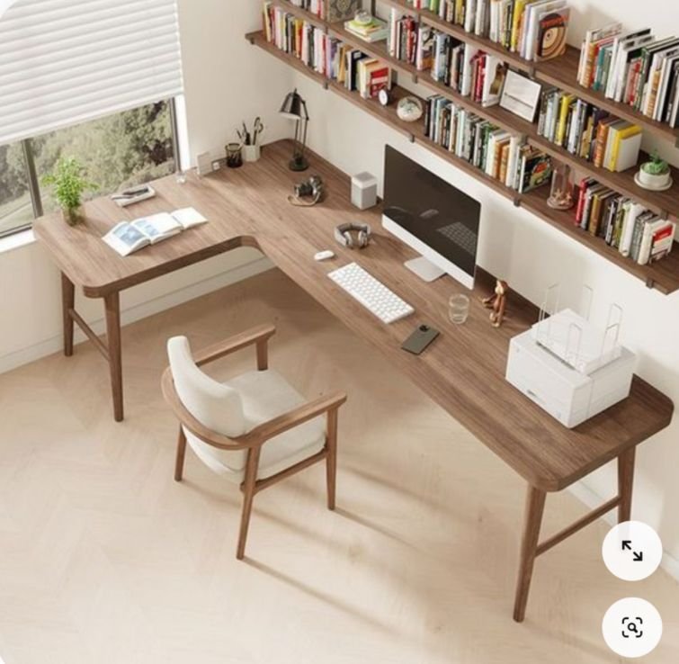 Bureau style japonais d'angle minimaliste