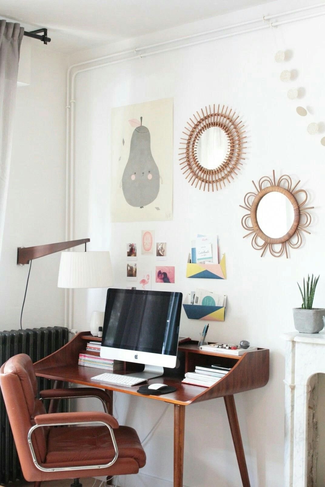 Bureau style scandinave industriel boheme
