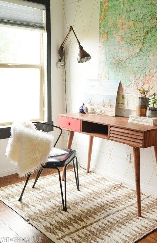 Bureau style scandinave industriel
