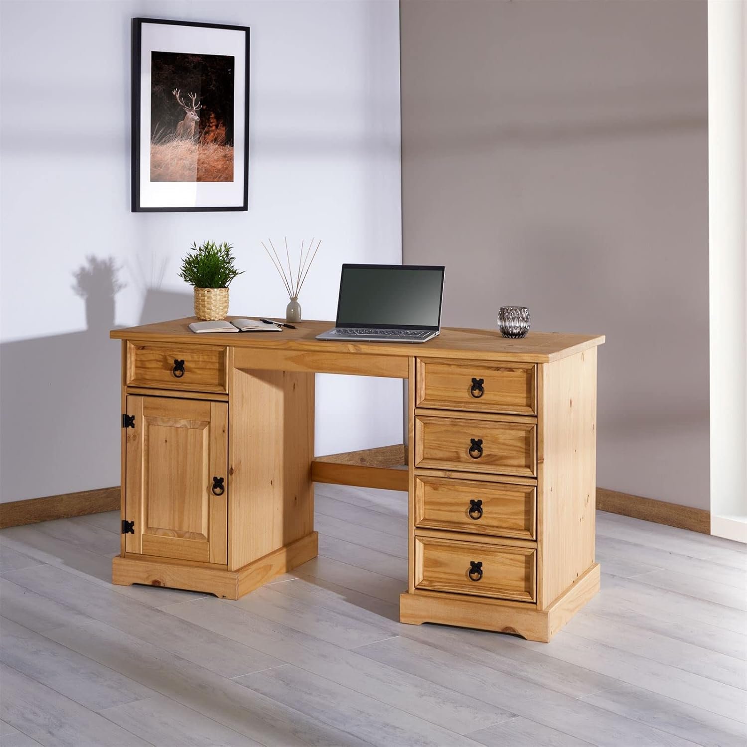 Bureau style vintage ministre en pin