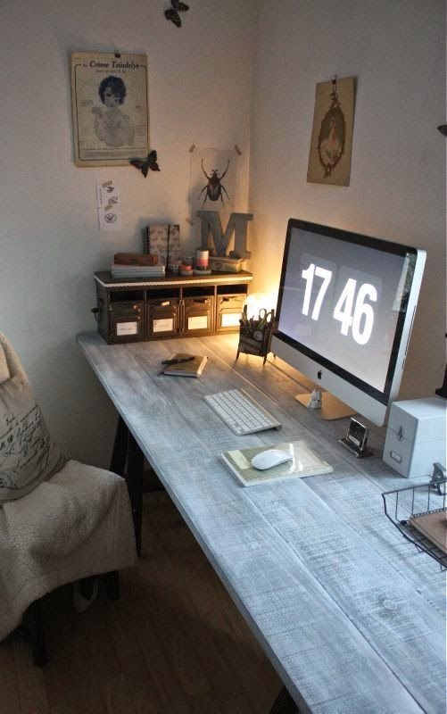 Deco bureau zen avec lampe