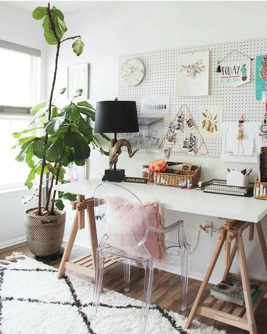 Piece bureau style scandinave industriel
