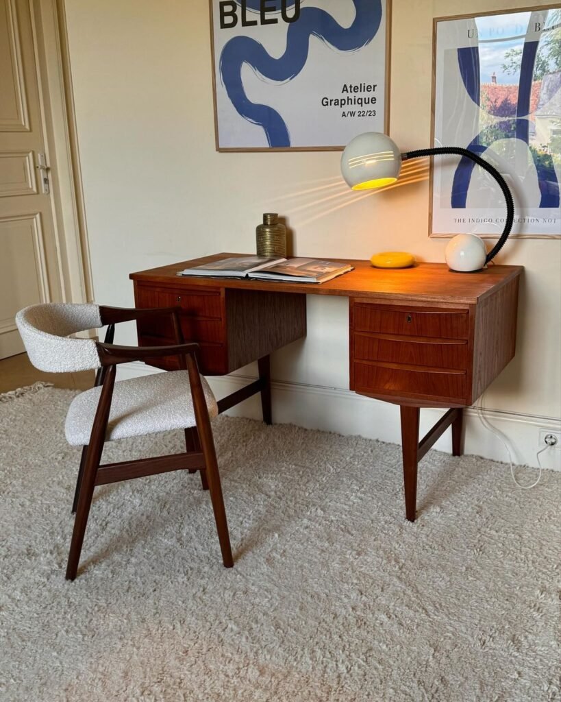 Piece bureau style scandinave vintage