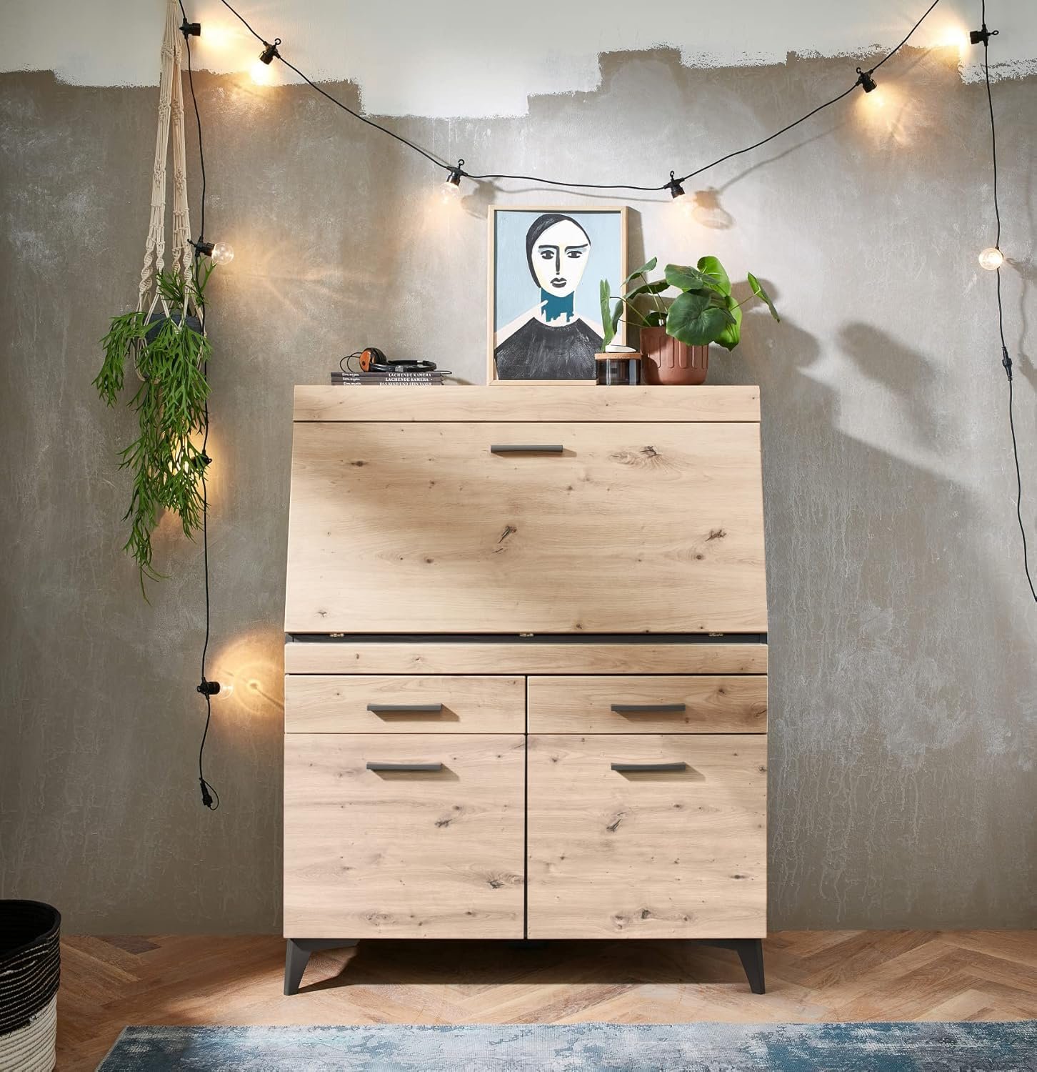 Secretaire style vintage en bois