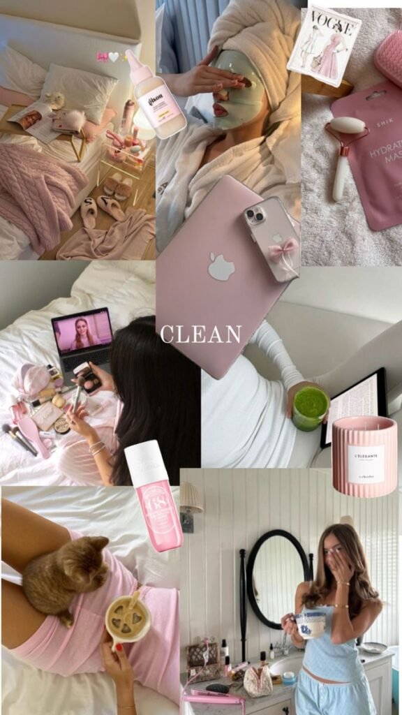 moodboard clean girl cottagecore