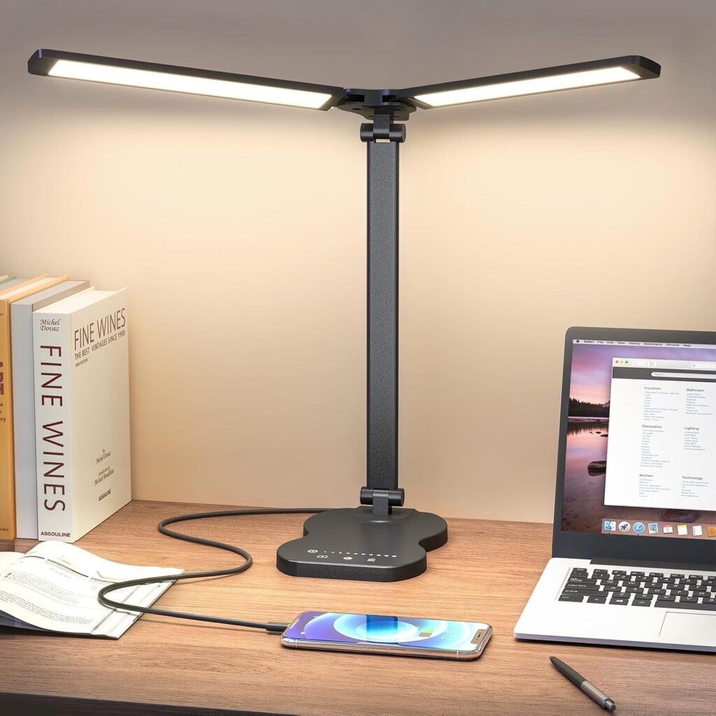 Aisutha lampe de bureau orientable led avec differente temperatures