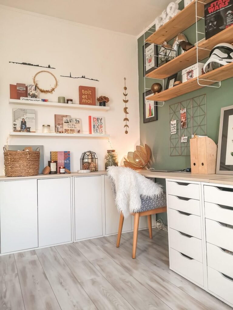 Bureau en L avec caissons ikea