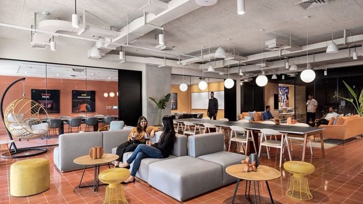 Bureau professionnel tendance avec couleur terracotta