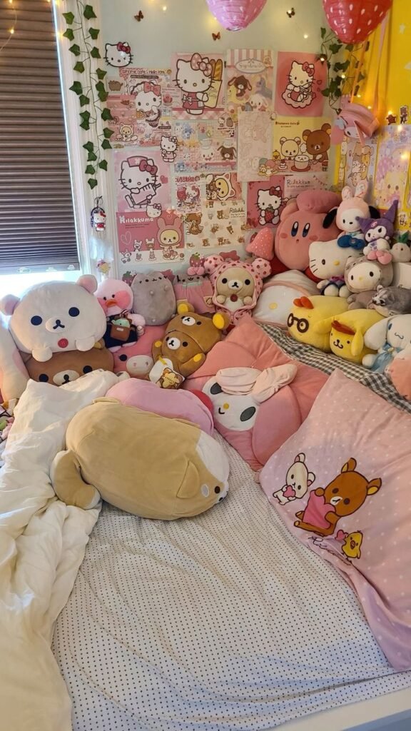 Deco chambre japonaise ado kawaii peluches