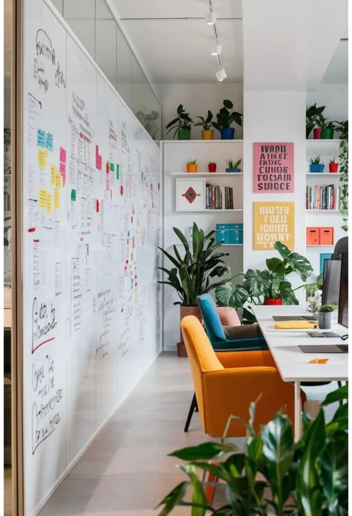 decorer bureau professionnel avec couleurs vives