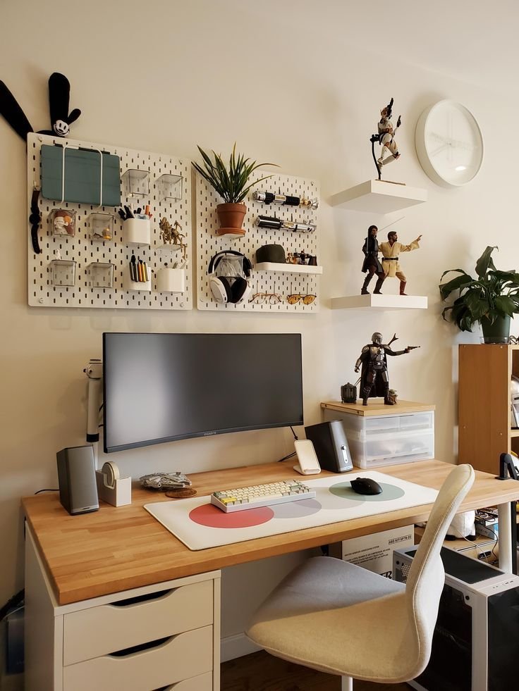 Idee deco bureau ado garcon avec figurines