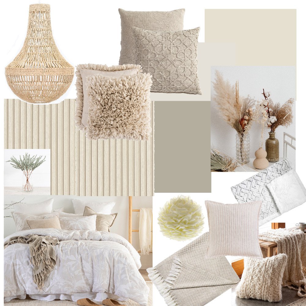 Moodboard tons neutres deco chambre ado cocooning