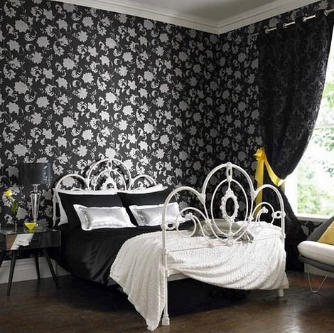 Chambre ado baroque noir et blanc