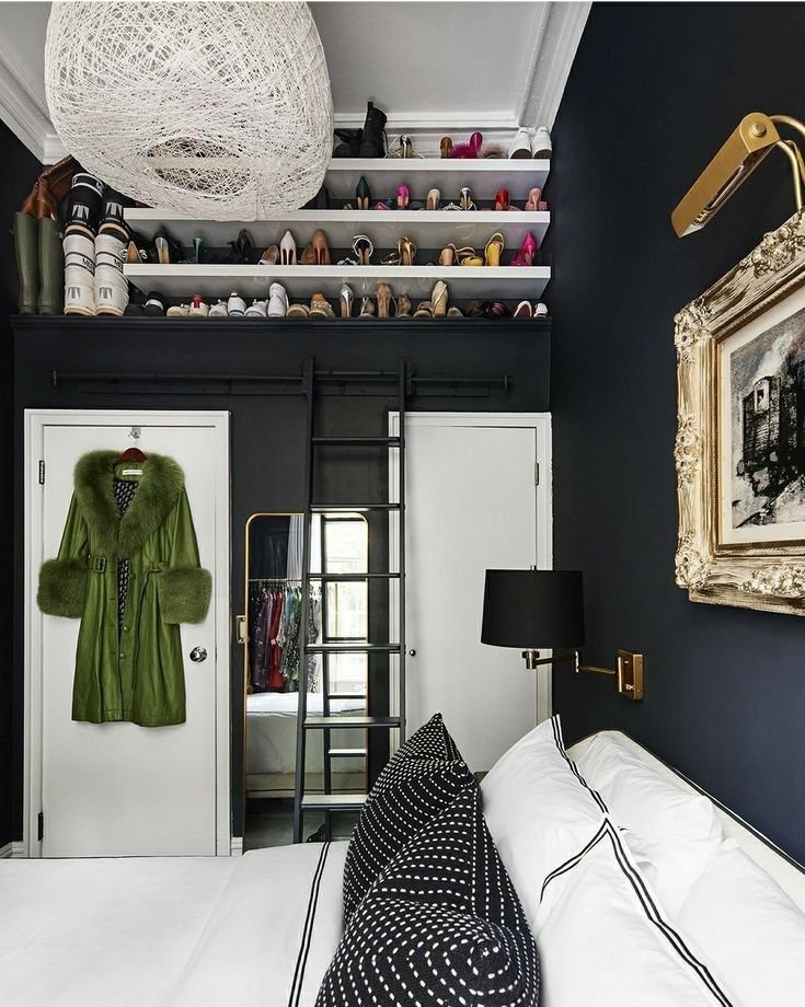 Chambre ado chic baroque noir et blanc