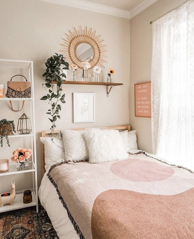 Chambre ado couleur taupe rose et beige