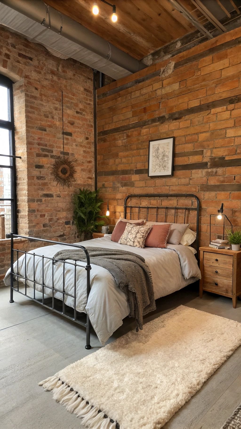 Chambre ado industriel cosy et cocooning