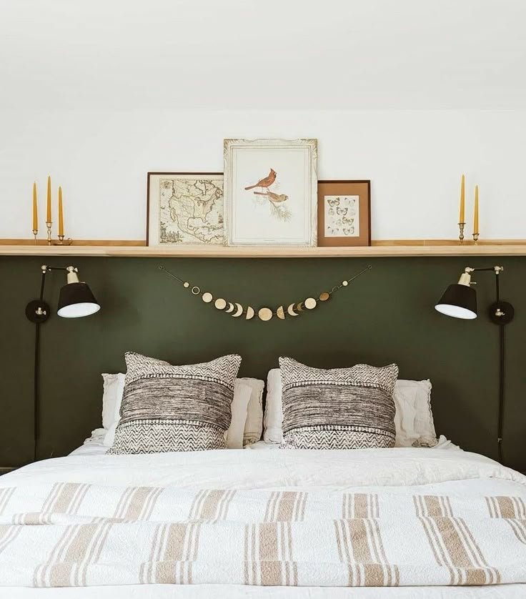 Chambre ado kaki et beige et blanc