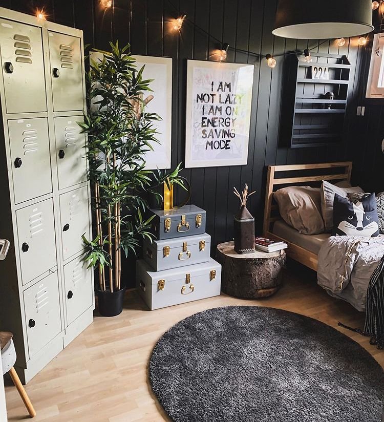 Chambre ado kaki industriel militaire