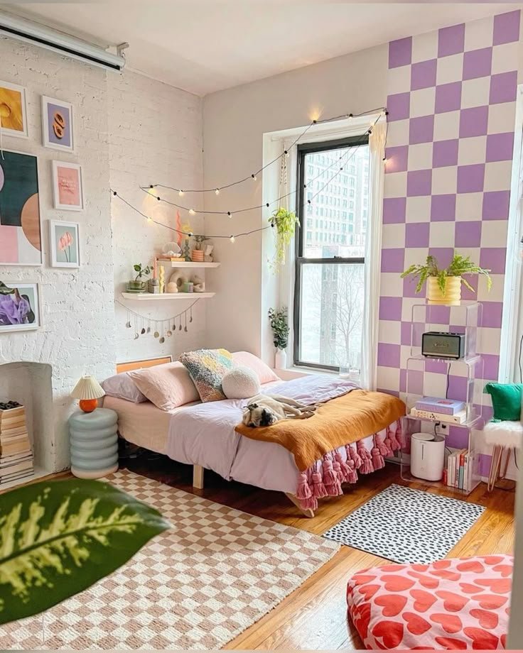 Chambre ado pastel colore eclectique