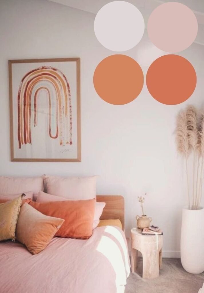 Chambre ado pastel terracotta rose