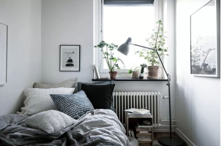 Chambre ado style scandinave cocooning tons gris
