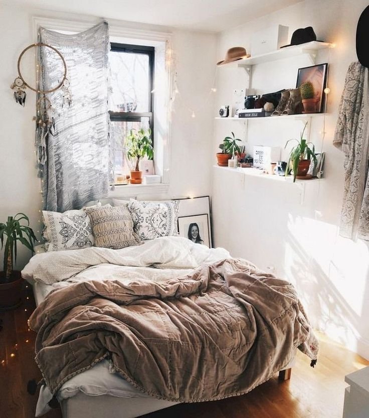 Chambre ado style scandinave taupe et blanc