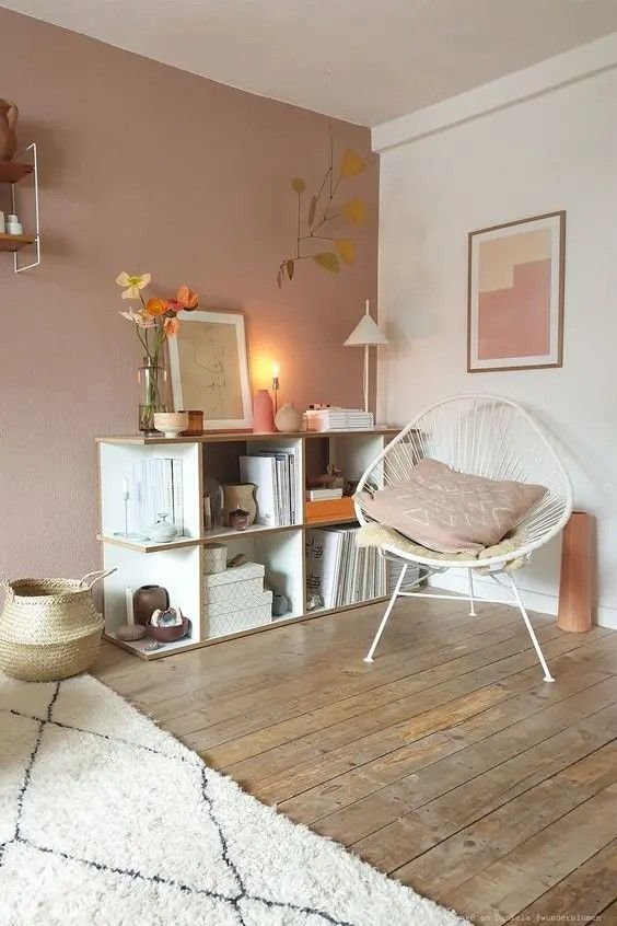 Chambre ado taupe et rose clair
