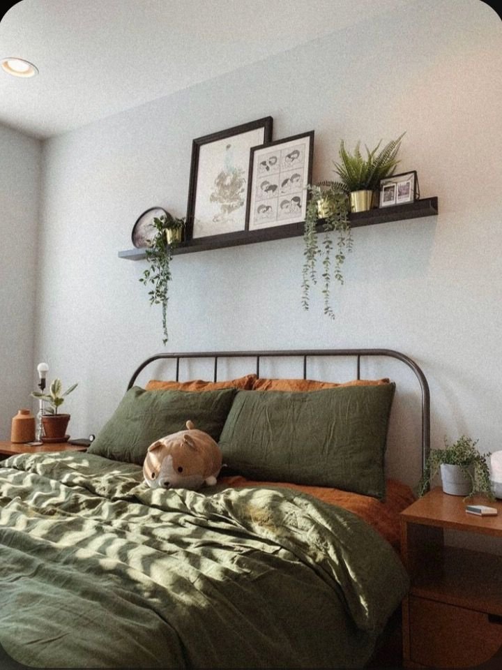 Chambre ado urbaine moderne kaki