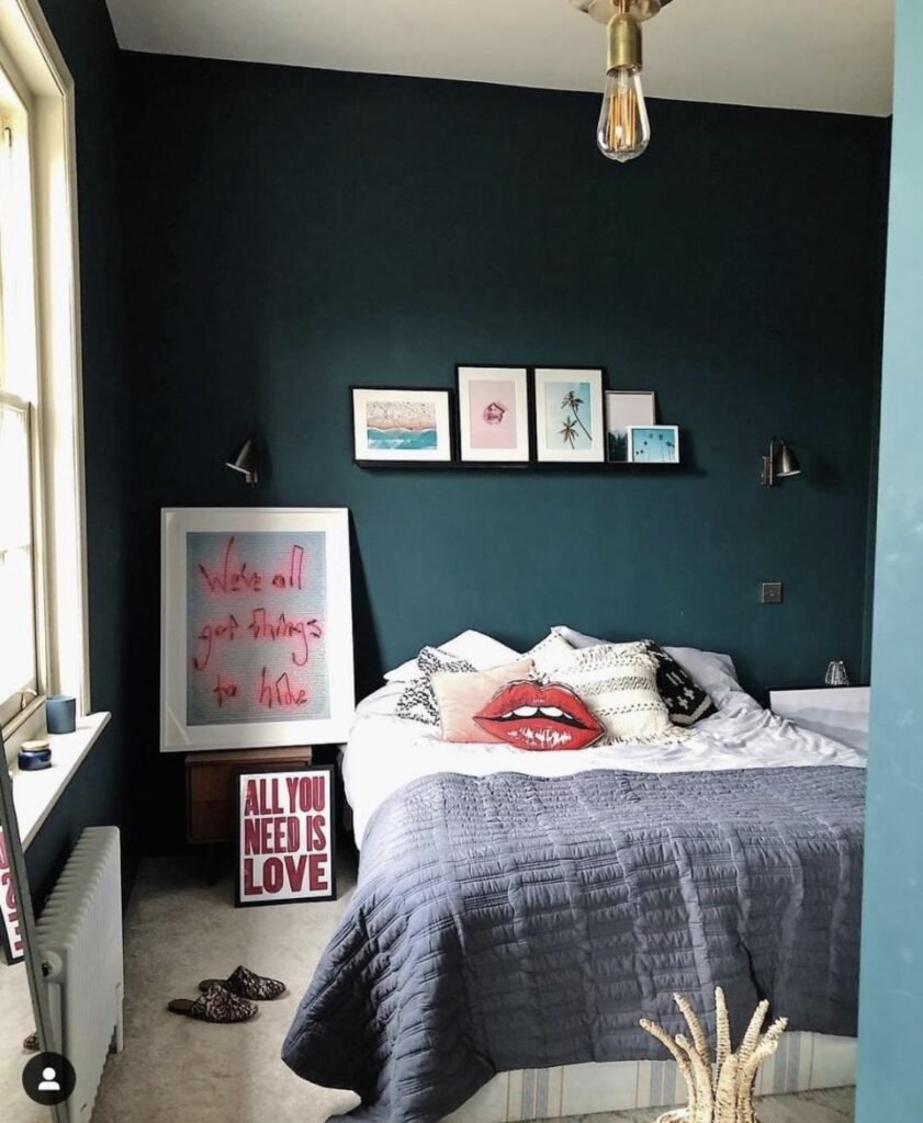 Chambre bleu canard ado fille