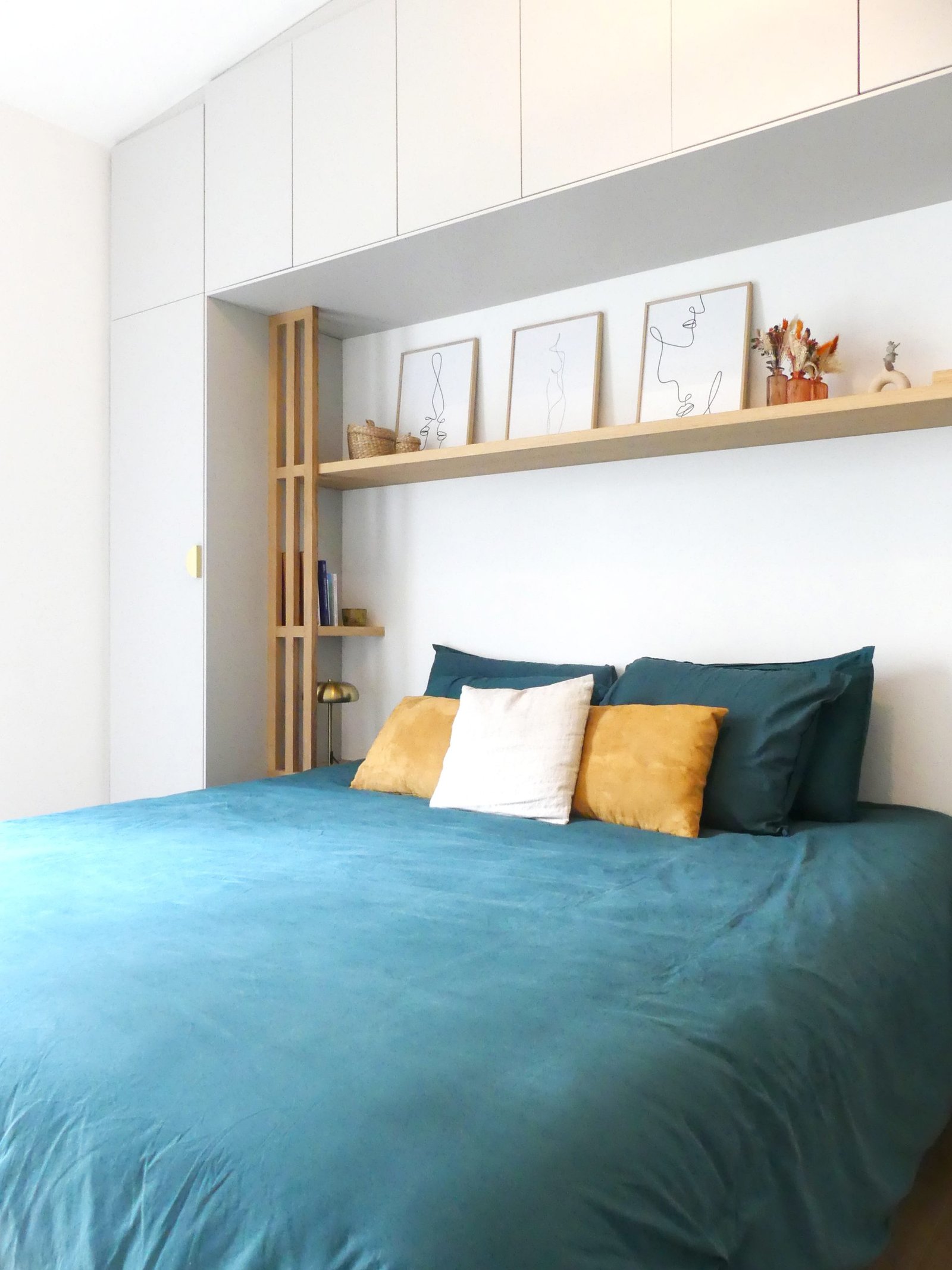 Chambre bleu canard avec ponts de lit home by marie
