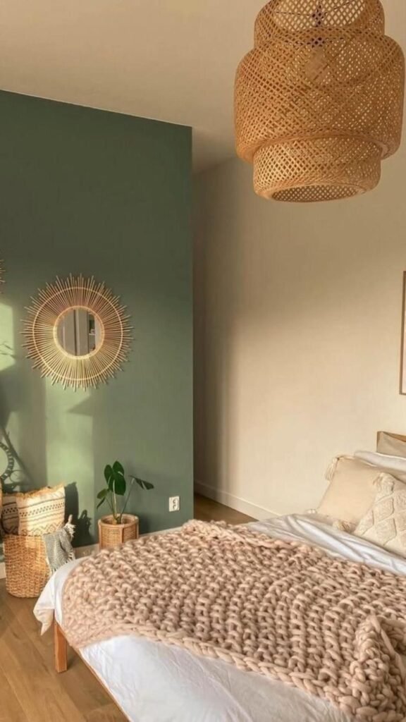 Chambre couleur taupe ado et vert sauge