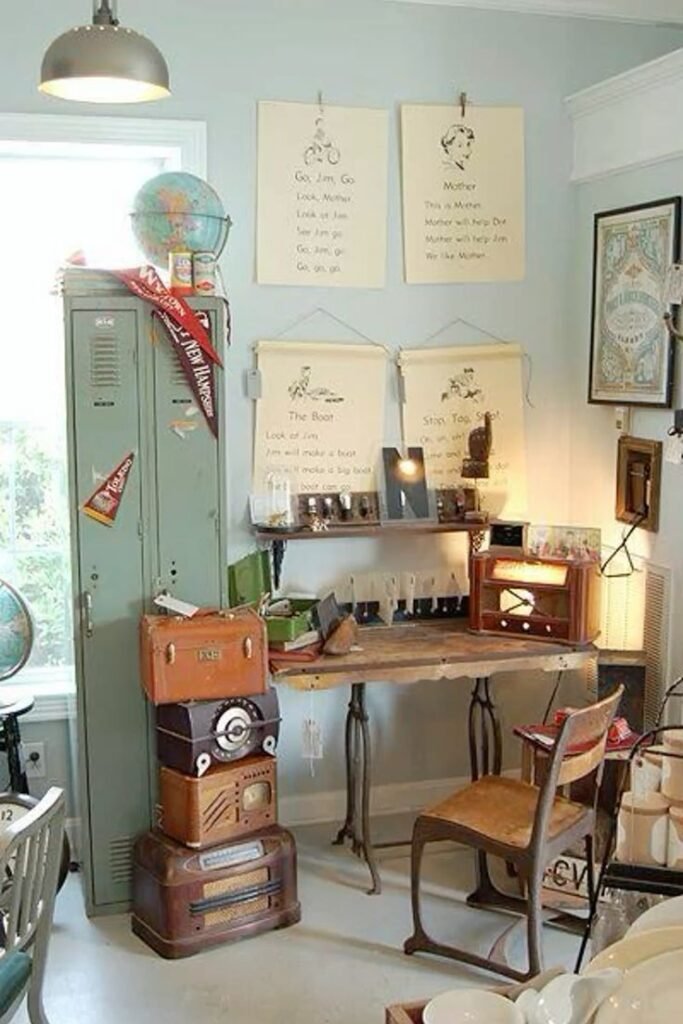 Chambre industriel ado avec bureau