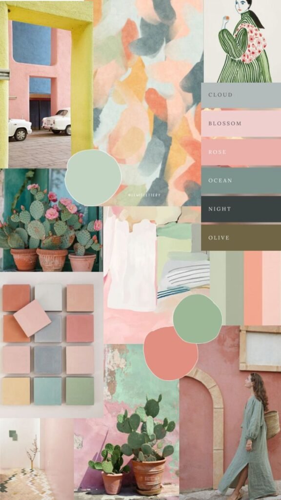 Moodboard chambre ado pastel