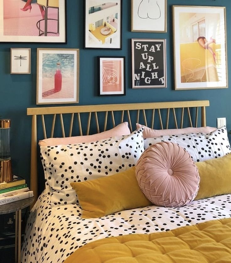 Mur tete de lit bleu canard chambre bleu canard ado