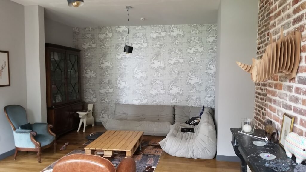 Salon papier peint le rhino raye beauvais