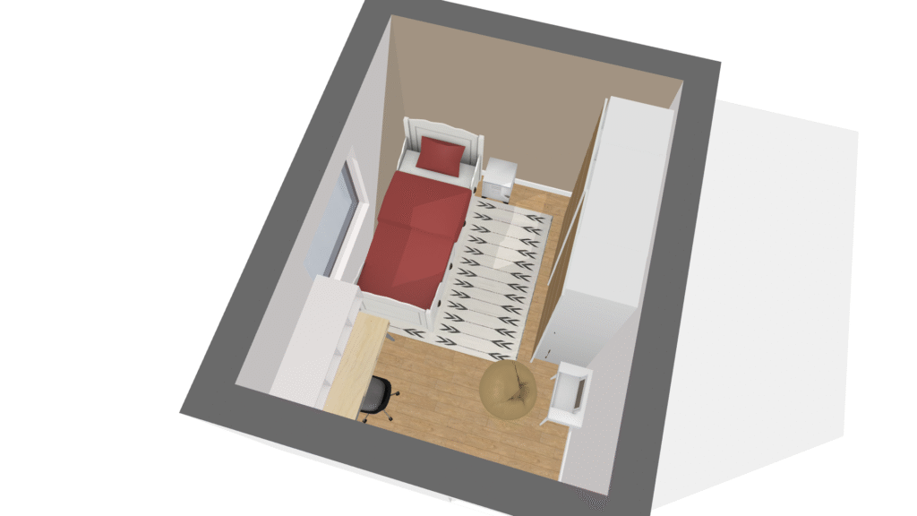 chambre 10m² idee plan