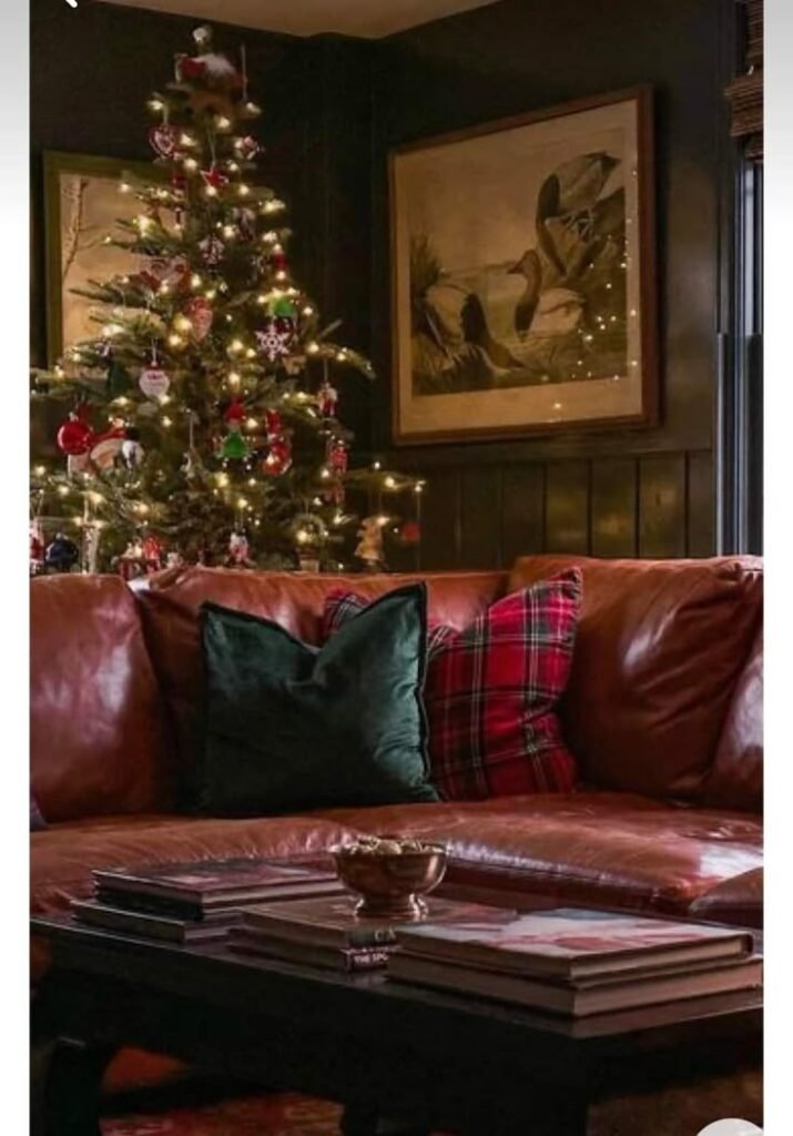 Déco de Noël dans chalet cottage style anglais