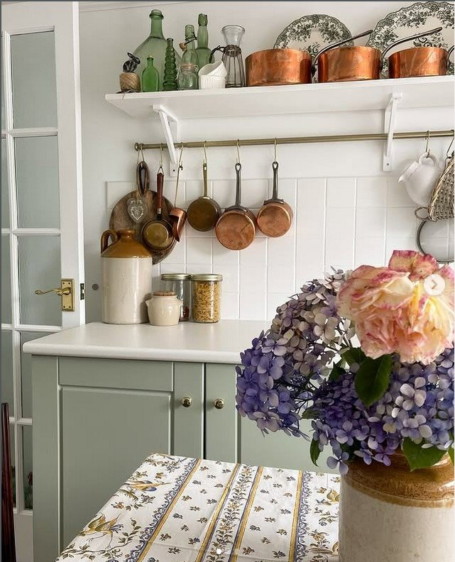 cuisine vert sauge my french village home