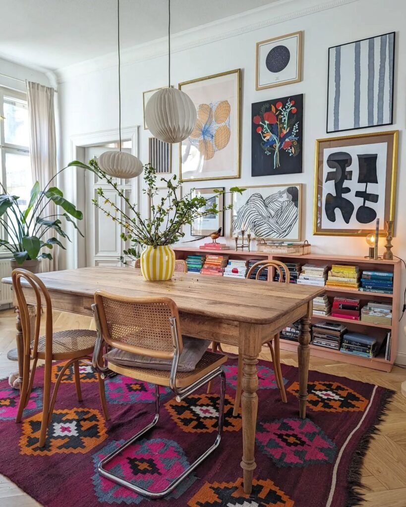 Exemple salle a manger avec plus de trois couleurs