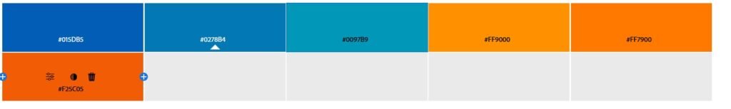 exemple palette orange et bleue