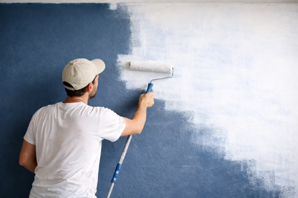 peindre-mur-fonce-en-blanc-avantages de maitriser harmonie des couleurs en deco habitat presto